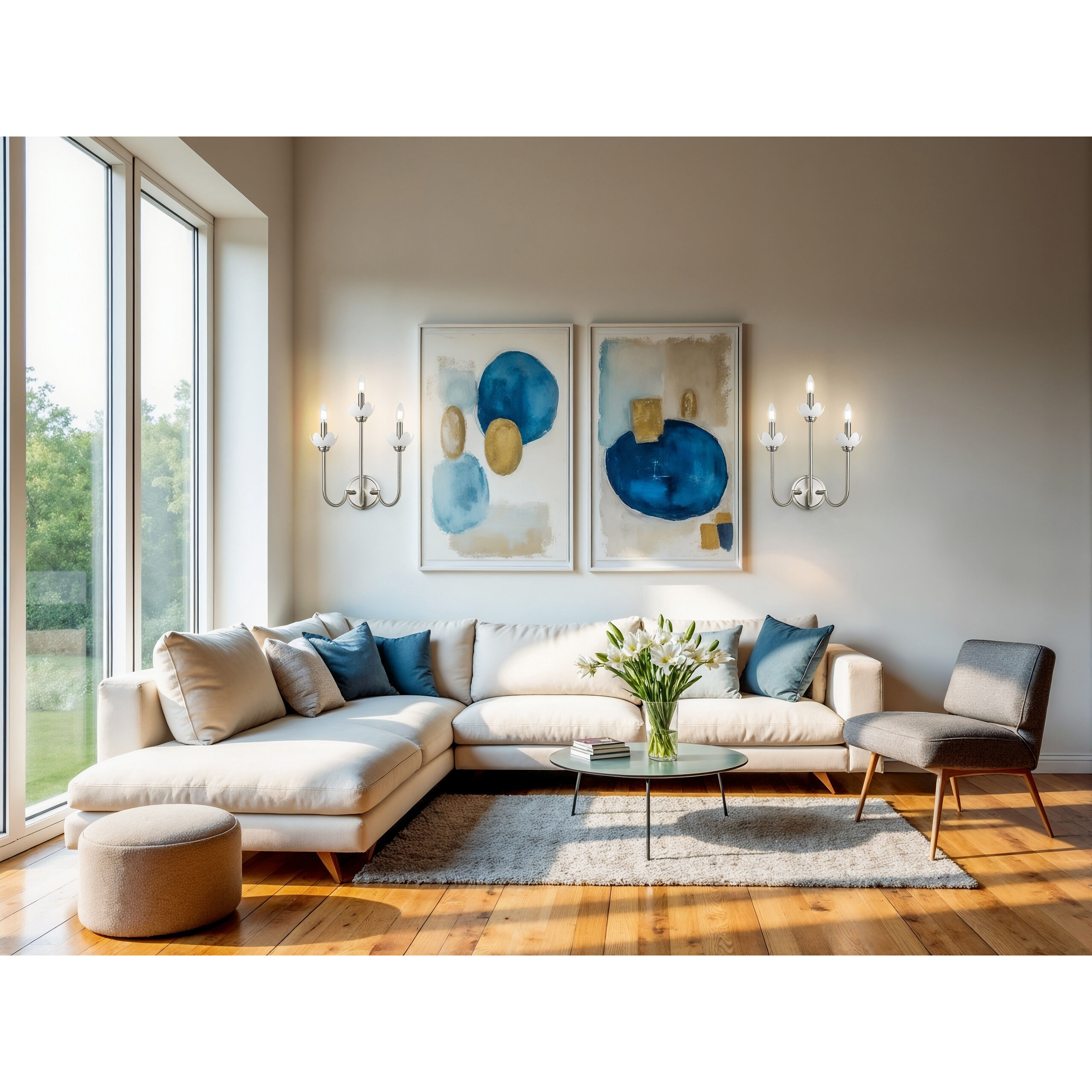 Allistair Wall Sconce Wall Light in Brushed Nickel