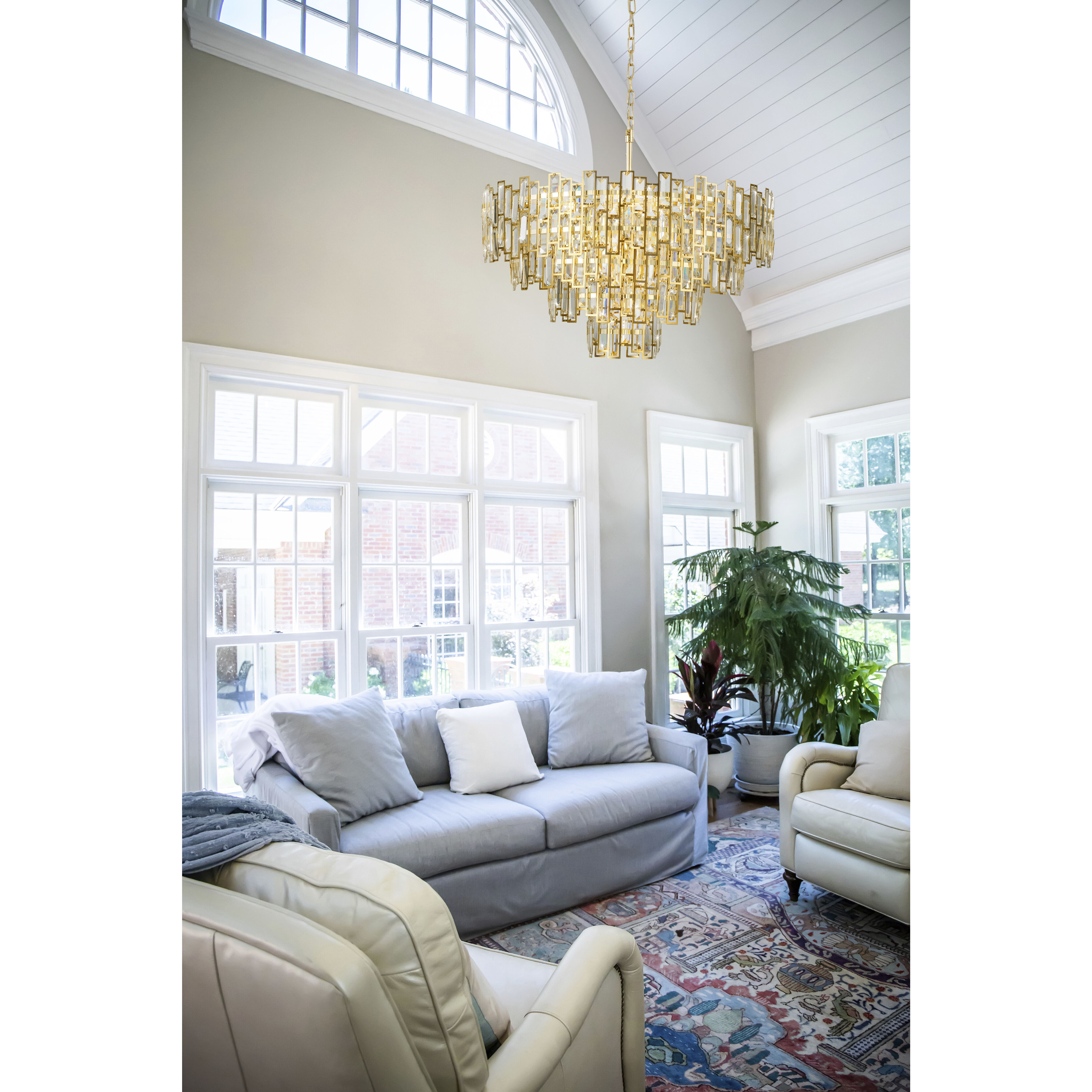 Calmeilles 10 Light 30.83 inch Brass Chandelier Ceiling Light