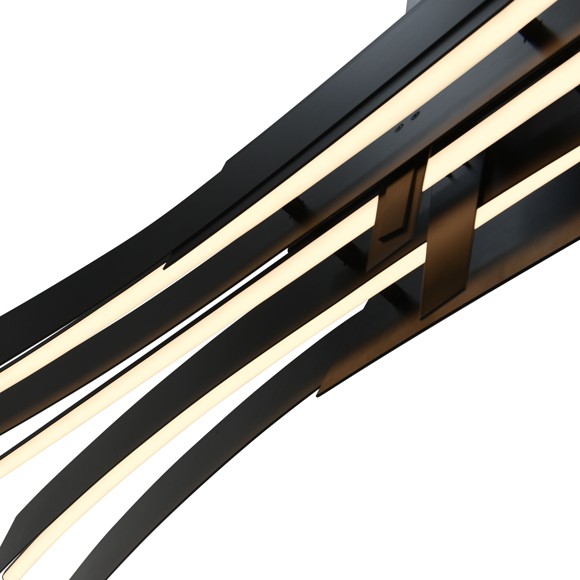 Solara LED 72 inch Black Chandelier Ceiling Light