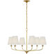 Amber Lewis Knox LED 32 inch Hand-Rubbed Antique Brass Chandelier Ceiling Light