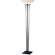 Taper 71 inch 150 watt Dark Smoke Torchiere Portable Light in Opal