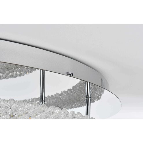 Bowen 2 Light 33.5 inch Chrome Flush Mount Ceiling Light