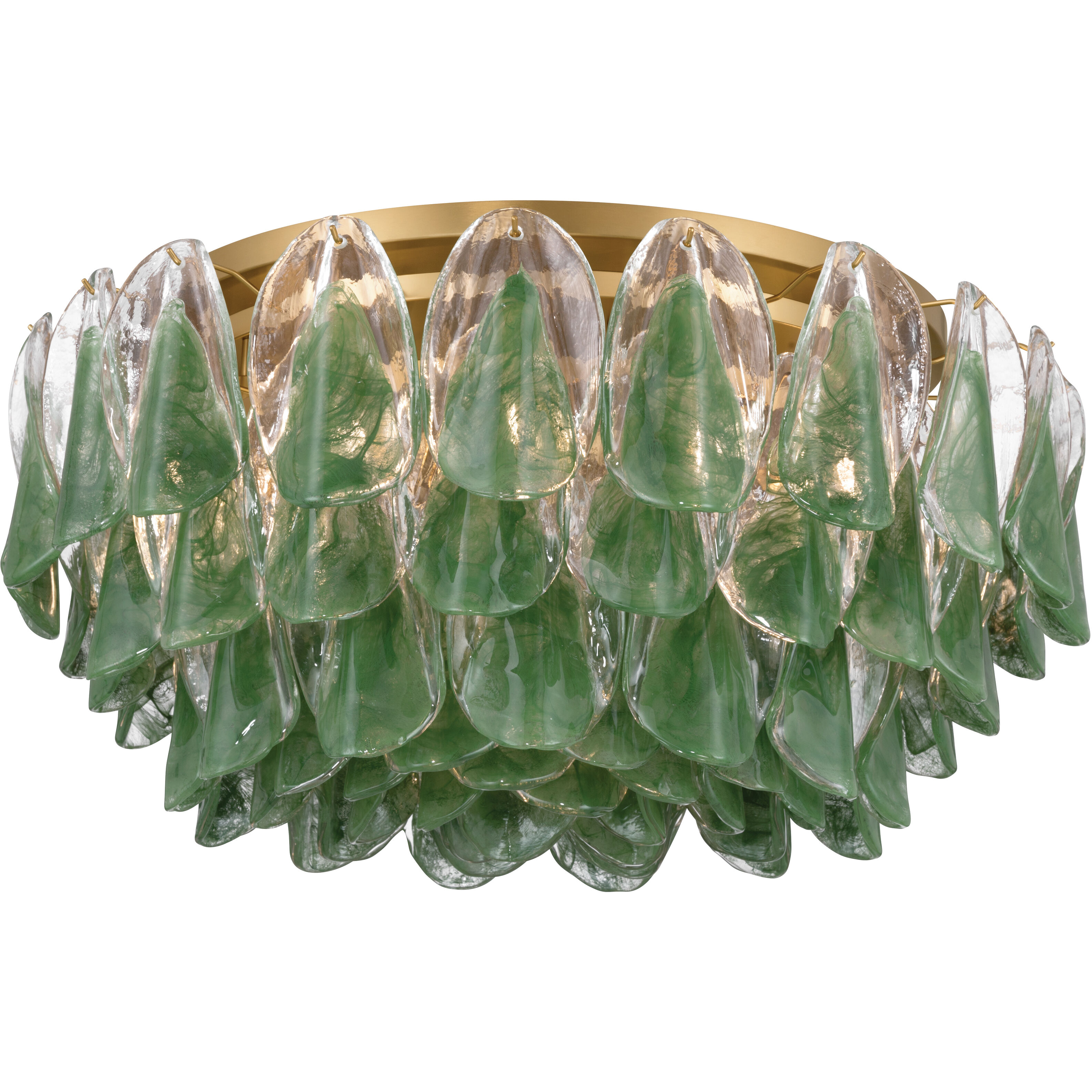 Verla Crest 11 Light 31.25 inch Legacy Brass Flush Mount Ceiling Light