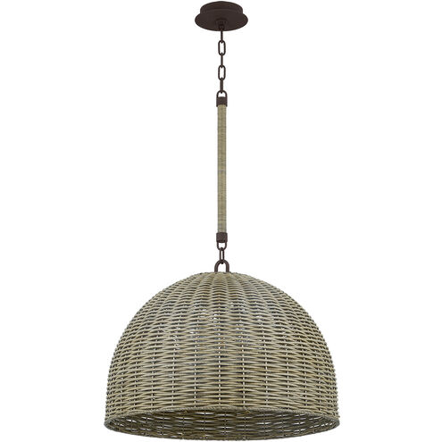 Huxley 3 Light 24 inch Textured Bronze Pendant Ceiling Light