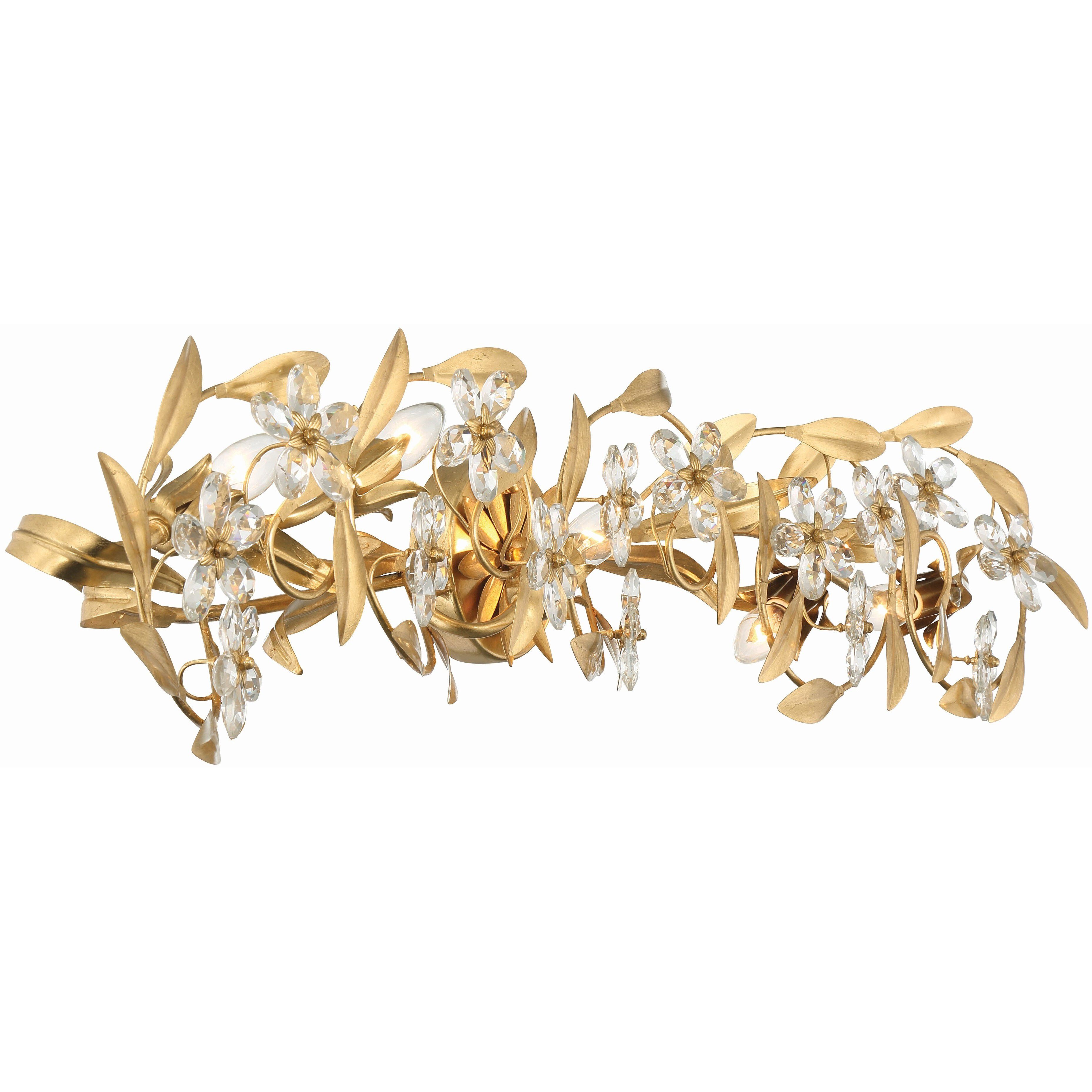 Marselle Bath Vanity Light Wall Light in Antique Gold