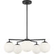 Nube 5 Light 26 inch Midnight Black Chandelier Ceiling Light in Standard
