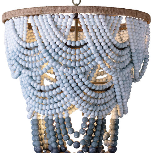 Coastal Living Ombre 6 Light 24 inch Blue Chandelier Ceiling Light