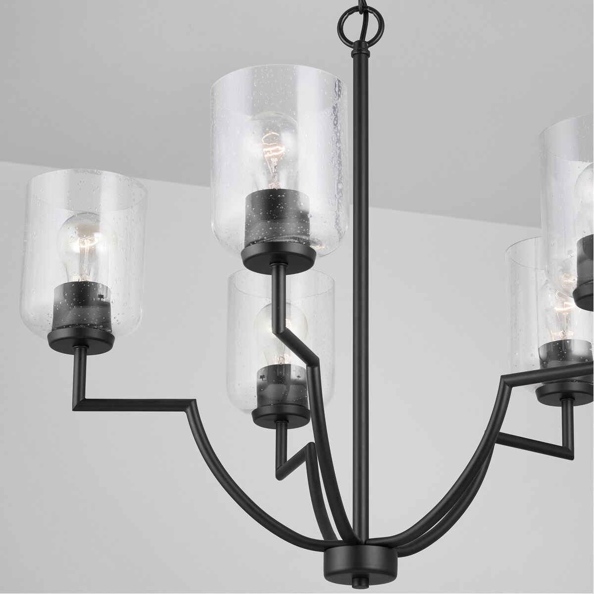 Carter 5 Light 26 inch Matte Black Chandelier Ceiling Light
