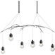 Kiwi 6 Light 36.8 inch Black Pendant Ceiling Light