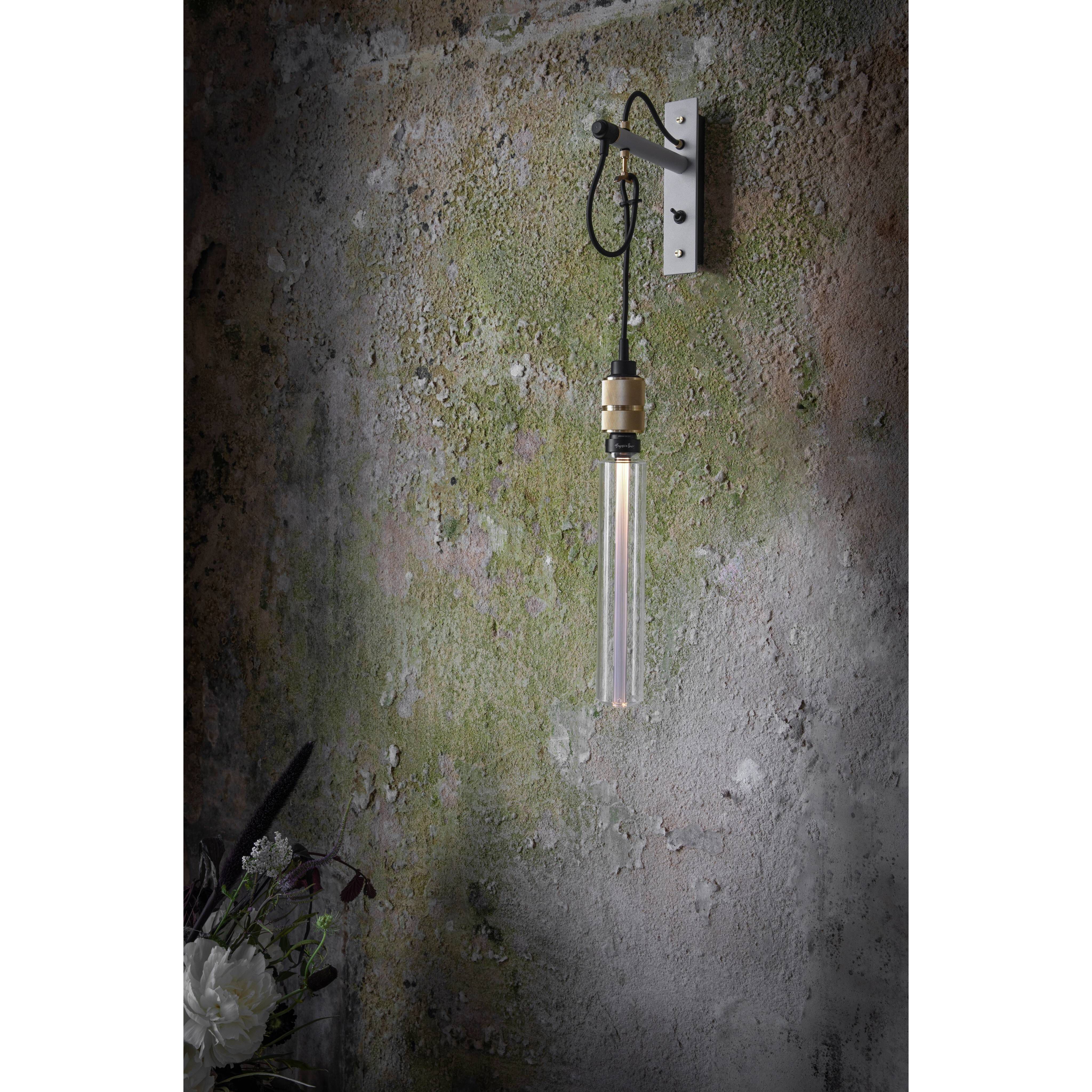 Hooked Wall Light in Stone / Brass, Nude