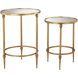 Alcazar 25 X 18 inch Antique Gold with Mirror Accent Table, Set of 2