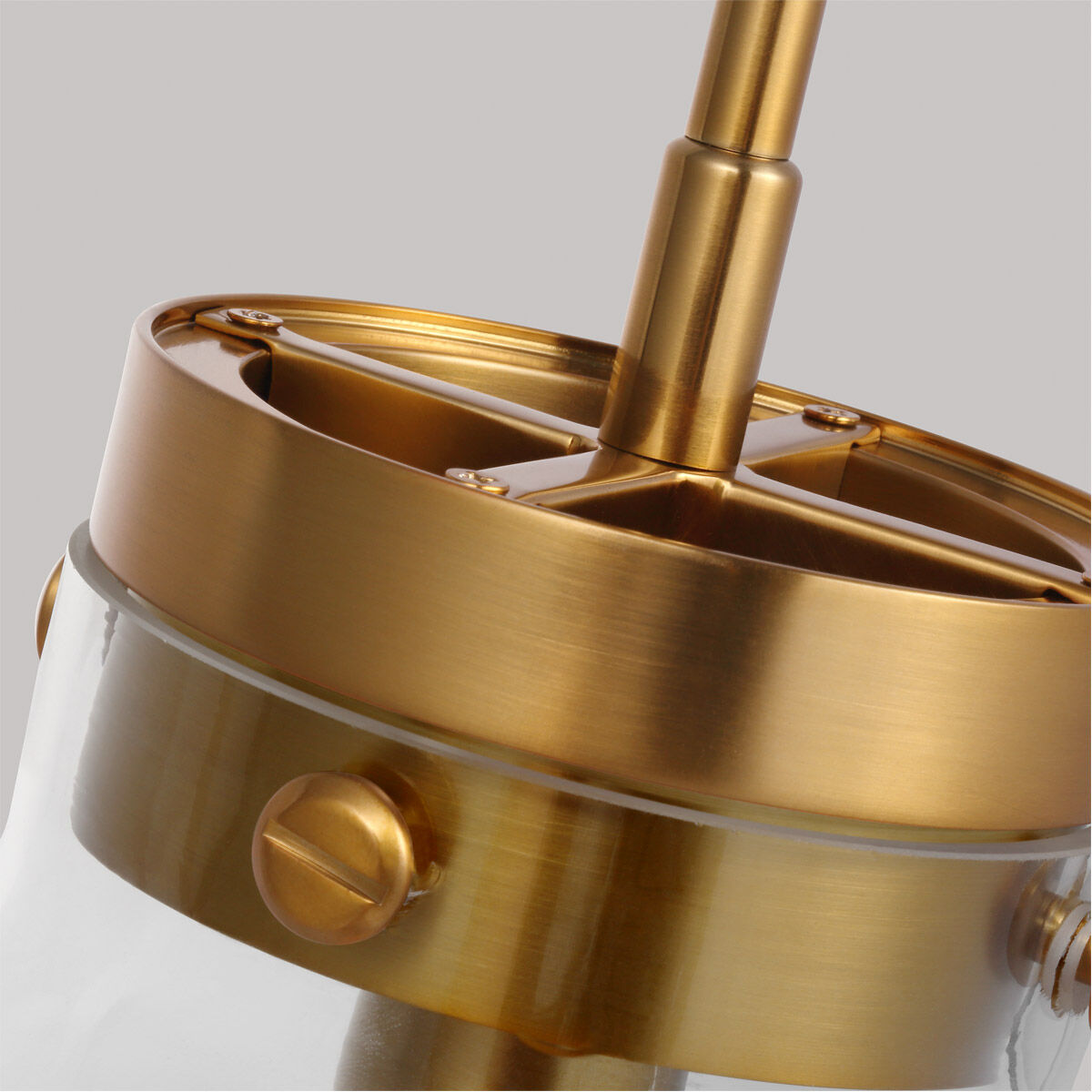 C&M by Chapman & Myers Garrett 1 Light 13.5 inch Burnished Brass Pendant Ceiling Light