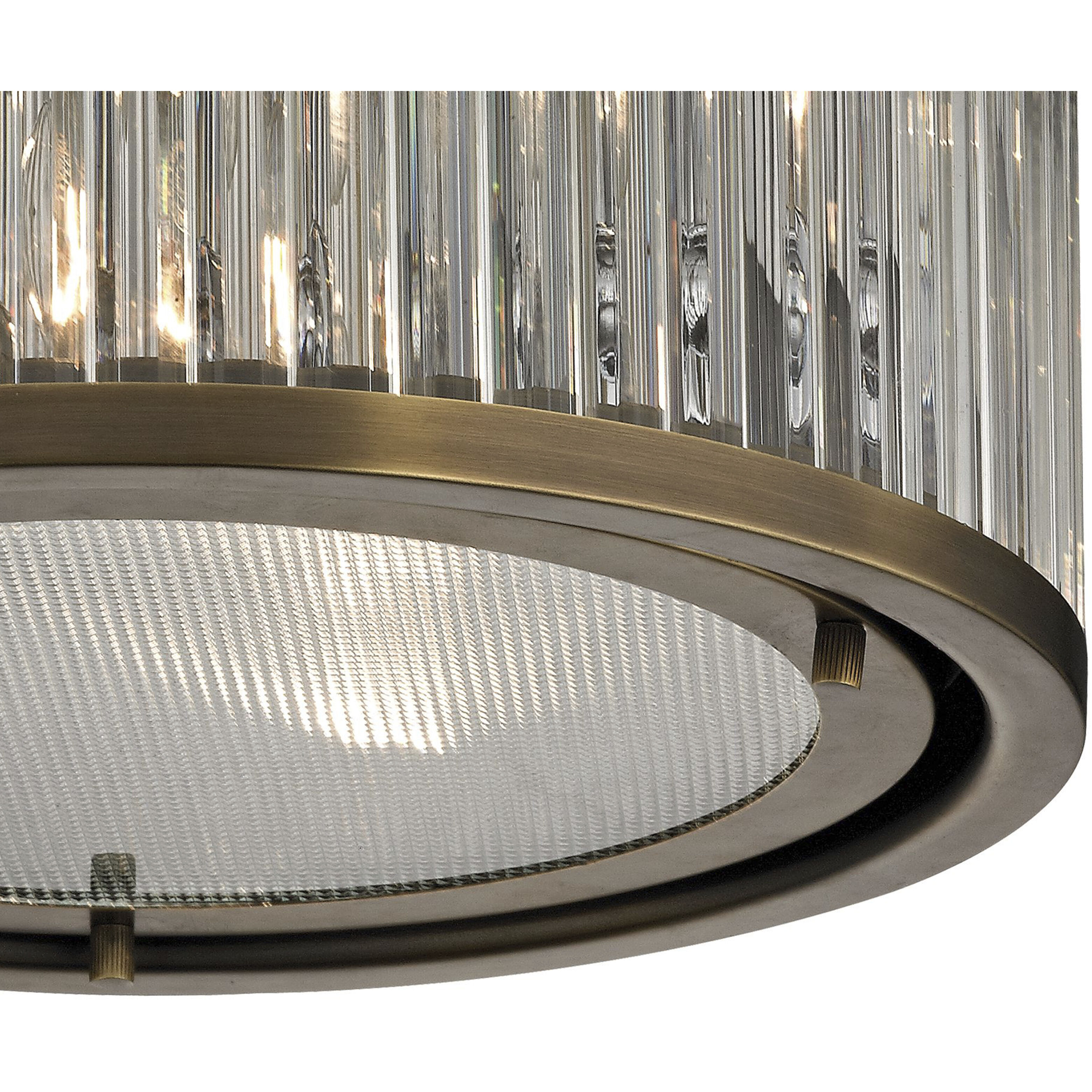 Linden Manor 2 Light 12 inch Aged Brass Flush Mount Ceiling Light