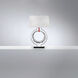 Forever Serenity 29.6 inch 7 watt Polished Chrome Table Lamp Portable Light in Red Rope, Red Rope