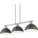 Yep Duncan Island Light Ceiling Light in Chrome, Rubbed Bronze