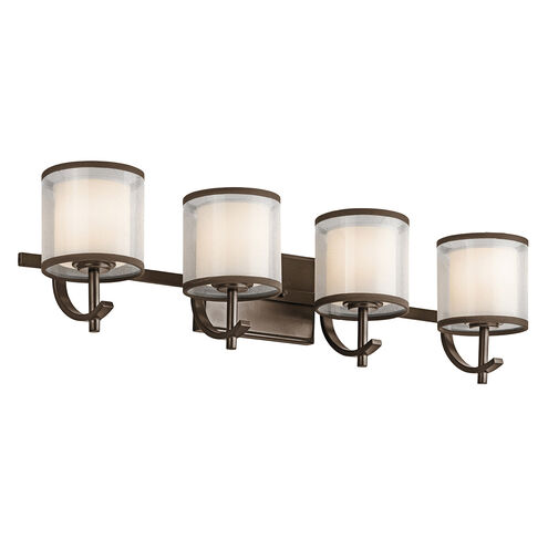 Tallie 4 Light 28 inch Mission Bronze Wall Mt Bath 4 Arm Wall Light