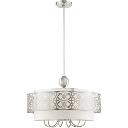 Calinda 7 Light 25 inch Brushed Nickel Pendant Chandelier Ceiling Light