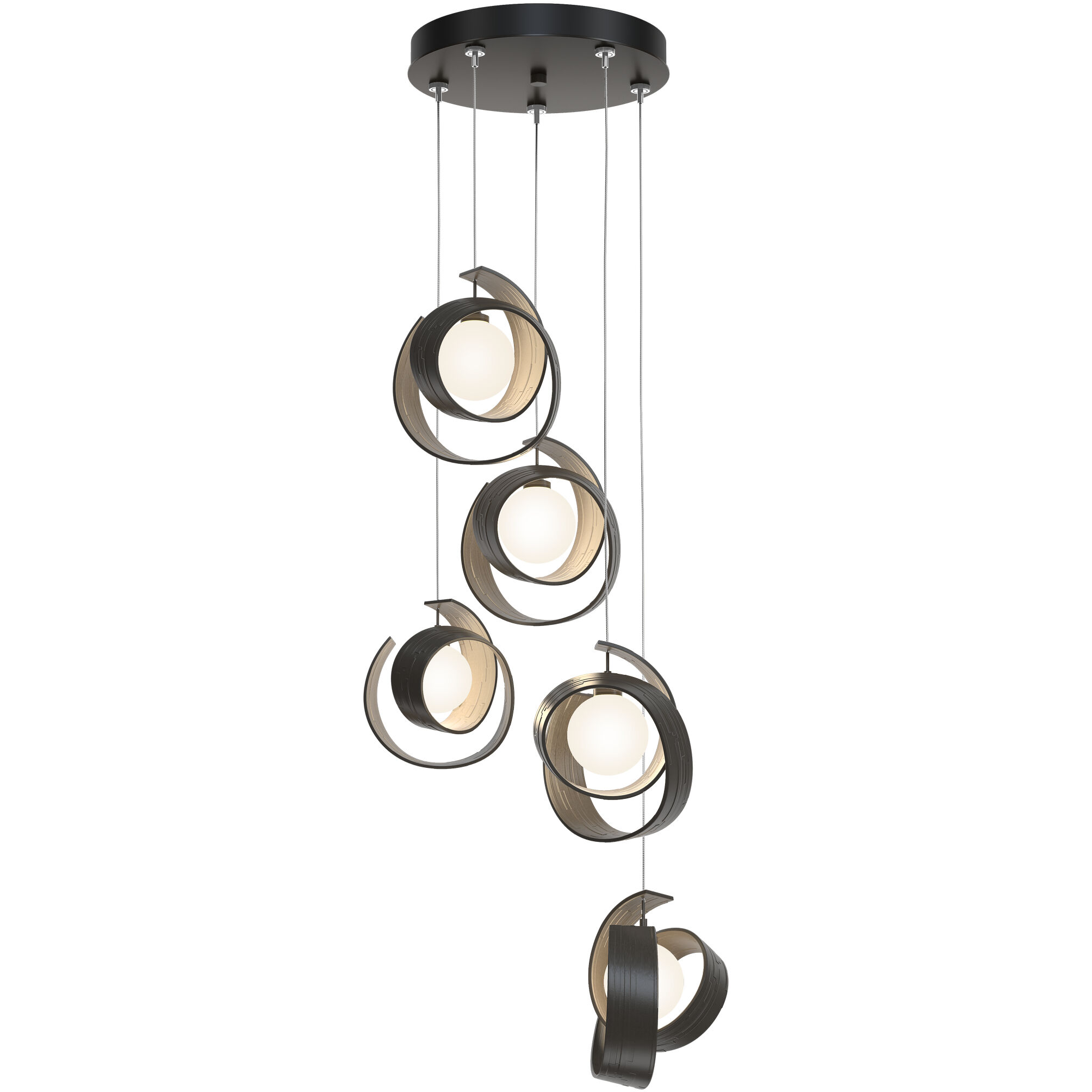 Riza 5 Light 19.1 inch Dark Smoke Pendant Ceiling Light