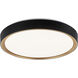 Alamus LED 19.13 inch Aged Gold Brass and Matte Black Flush Mount Ceiling Light