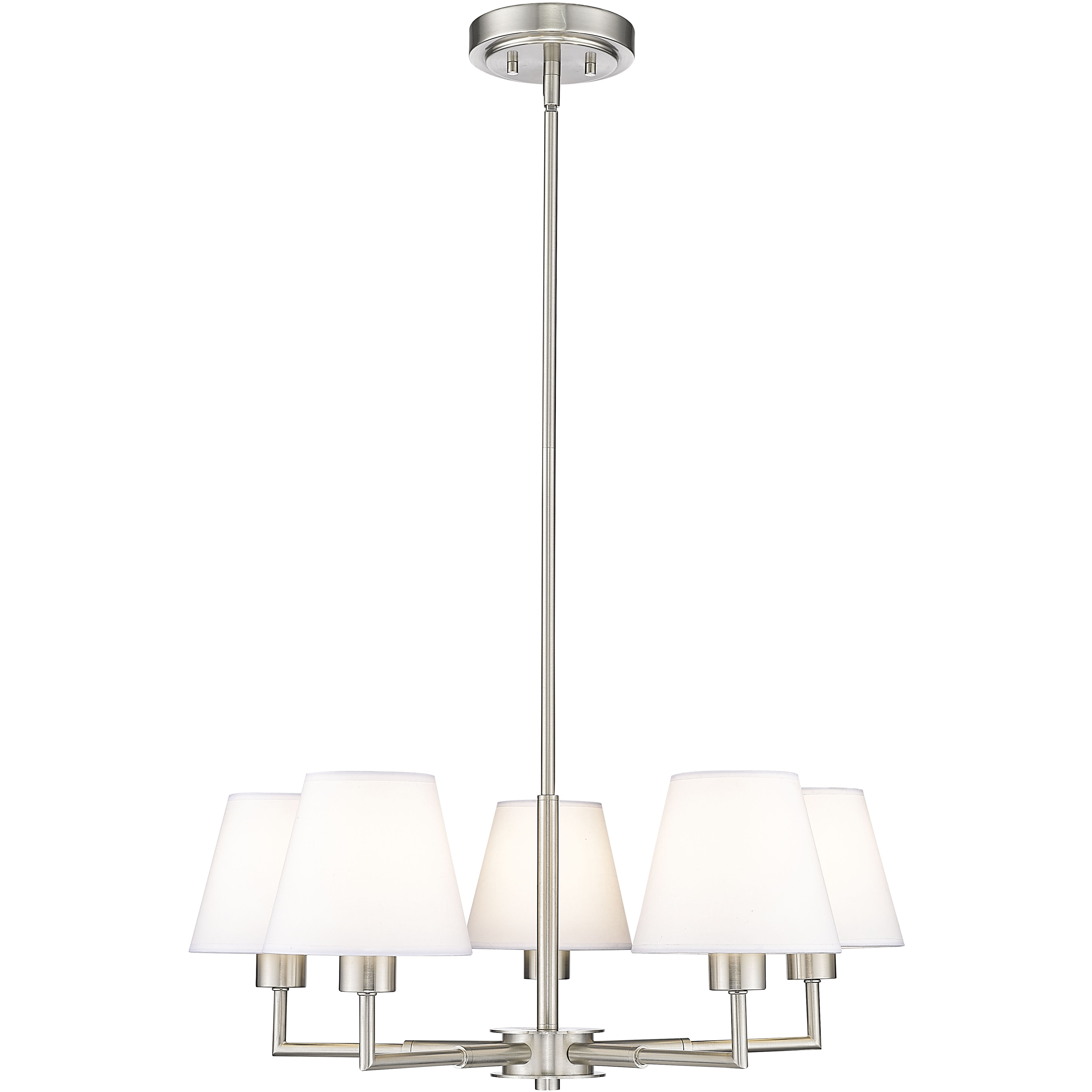 Leila 5 Light 26 inch Brushed Nickel Chandelier Ceiling Light