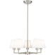 Leila 5 Light 26 inch Brushed Nickel Chandelier Ceiling Light