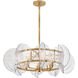 Seraphina 6 Light 28.25 inch Distressed Brass Chandelier Ceiling Light