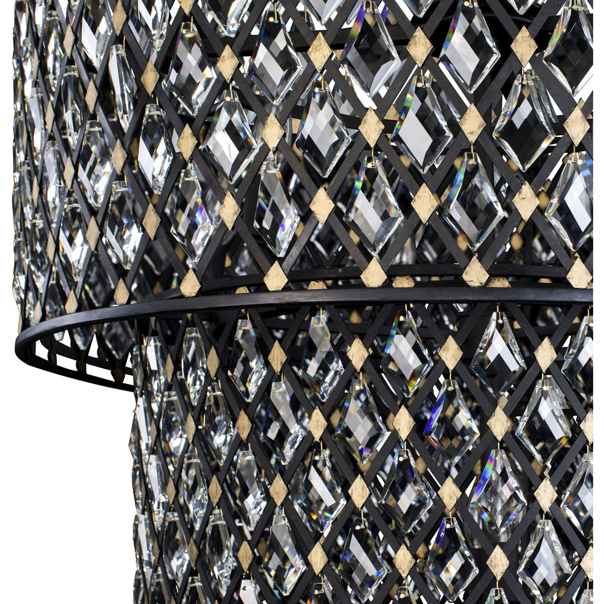 Windsor 13 Light 31.75 inch Carbon Black/Havana Gold Chandelier Ceiling Light