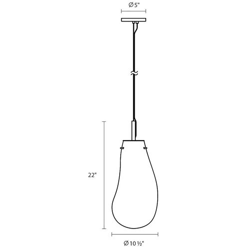 Liquid LED 11 inch Satin Black Pendant Ceiling Light in Poured White Glass