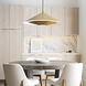 Kelly by Kelly Wearstler Echo Pendant Ceiling Light in Burnished Brass