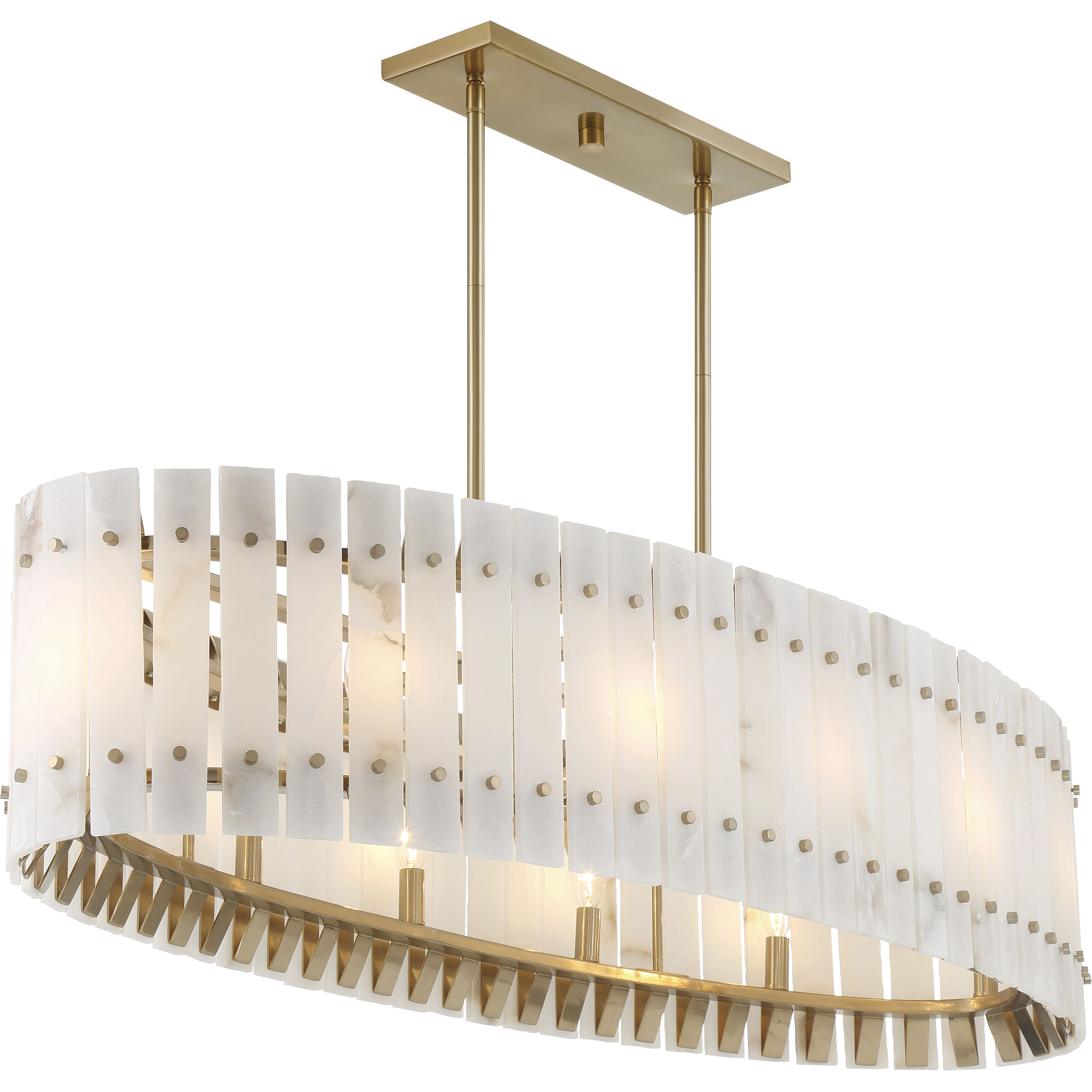 Bardon 12 Light 48 inch Celeste Brass Island Chandelier Ceiling Light