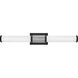 Zevi LED 29 inch Black with Chrome Vanity Light Wall Light, Vertical