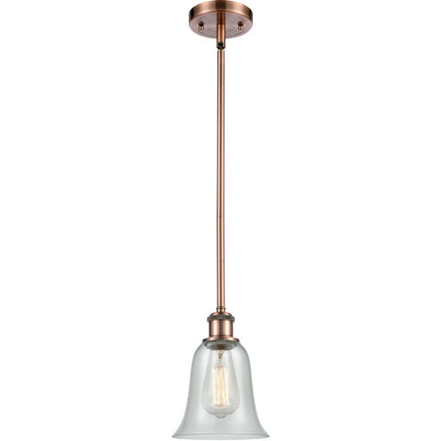 Ballston Hanover 1 Light 6.25 inch Antique Copper Pendant Ceiling Light in Fishnet Glass, Ballston