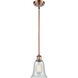 Ballston Hanover LED 6 inch Antique Copper Pendant Ceiling Light in Fishnet Glass, Ballston