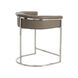 Calvin 29 inch Dove Gray Leather/Polished Nickel Counter Stool