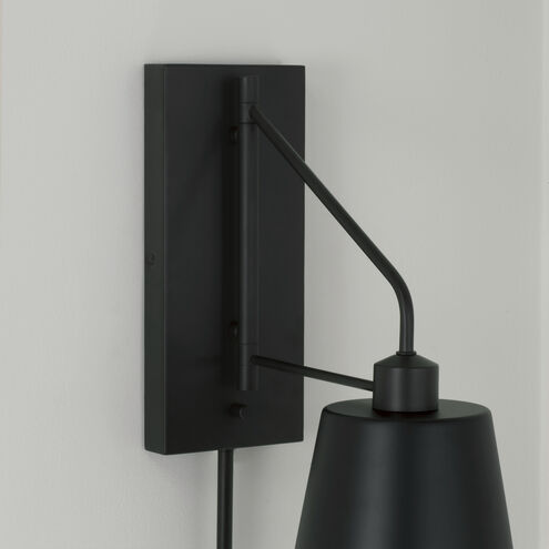 Alden 1 Light 6.75 inch Matte Black Sconce Wall Light