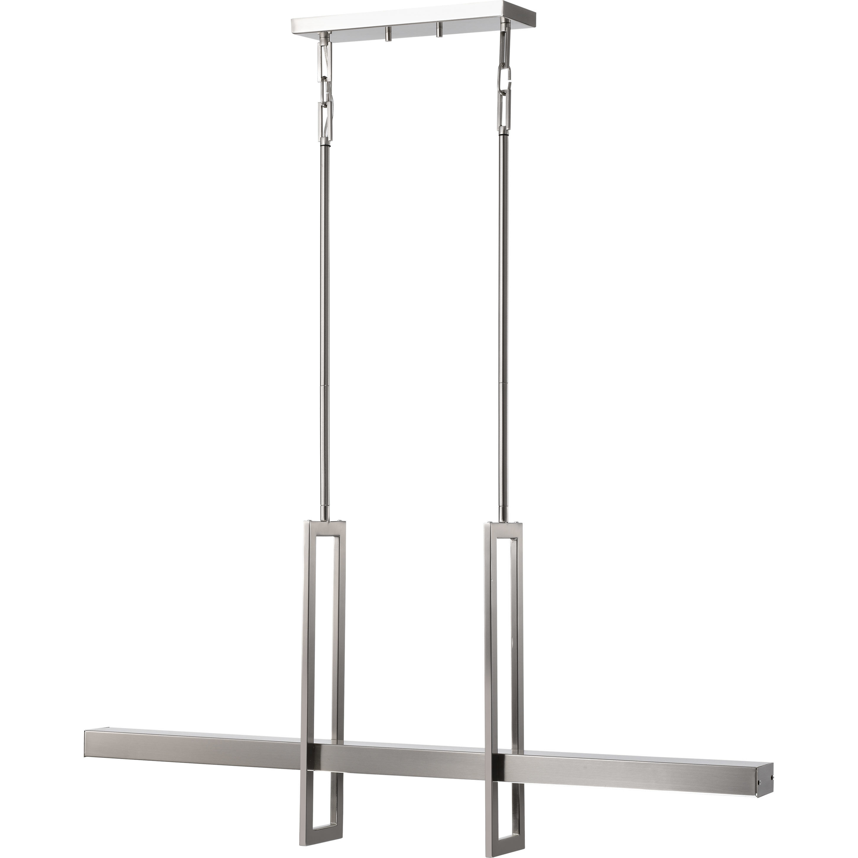 Frame LED 36 inch Brushed Nickel Island Pendant Ceiling Light 