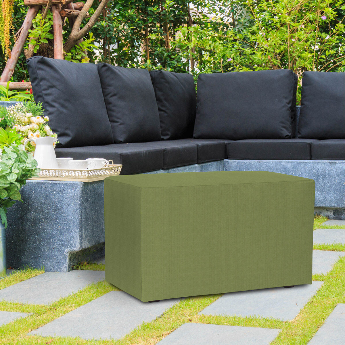 Outdoor bench slipcover hot sale