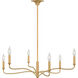Alexa Hampton Chatsworth 6 Light 32 inch Gild Chandelier Ceiling Light
