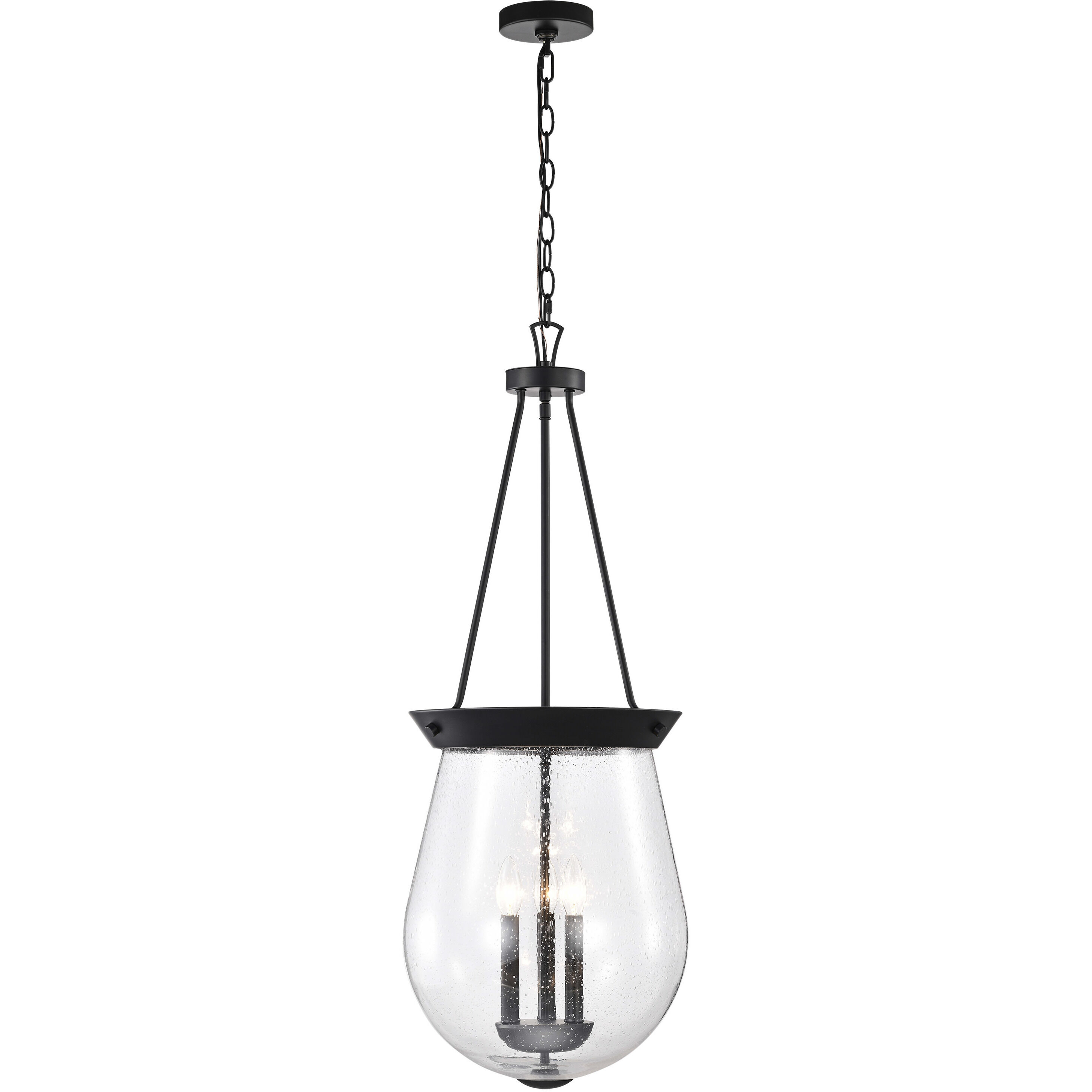 Boliver 3 Light 14.13 inch Matte Black Pendant Ceiling Light