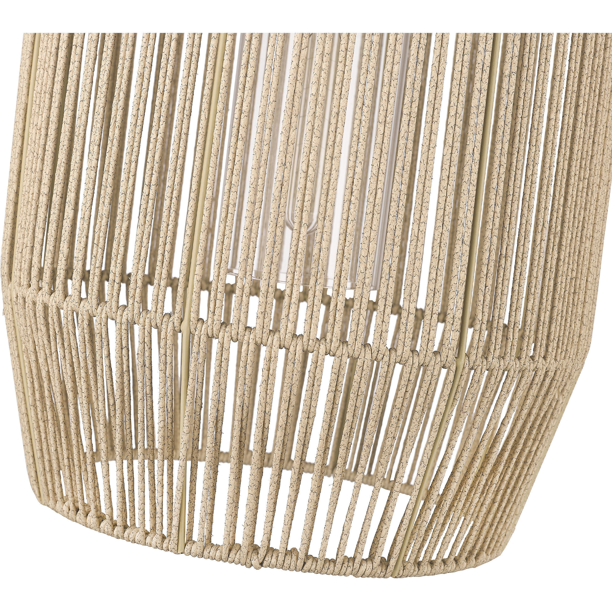 Seabrooke 1 Light 15 inch Natural Black Outdoor Pendant in Summer Sands