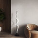 Cursive 60 inch 20 watt Black Floor Lamp Portable Light