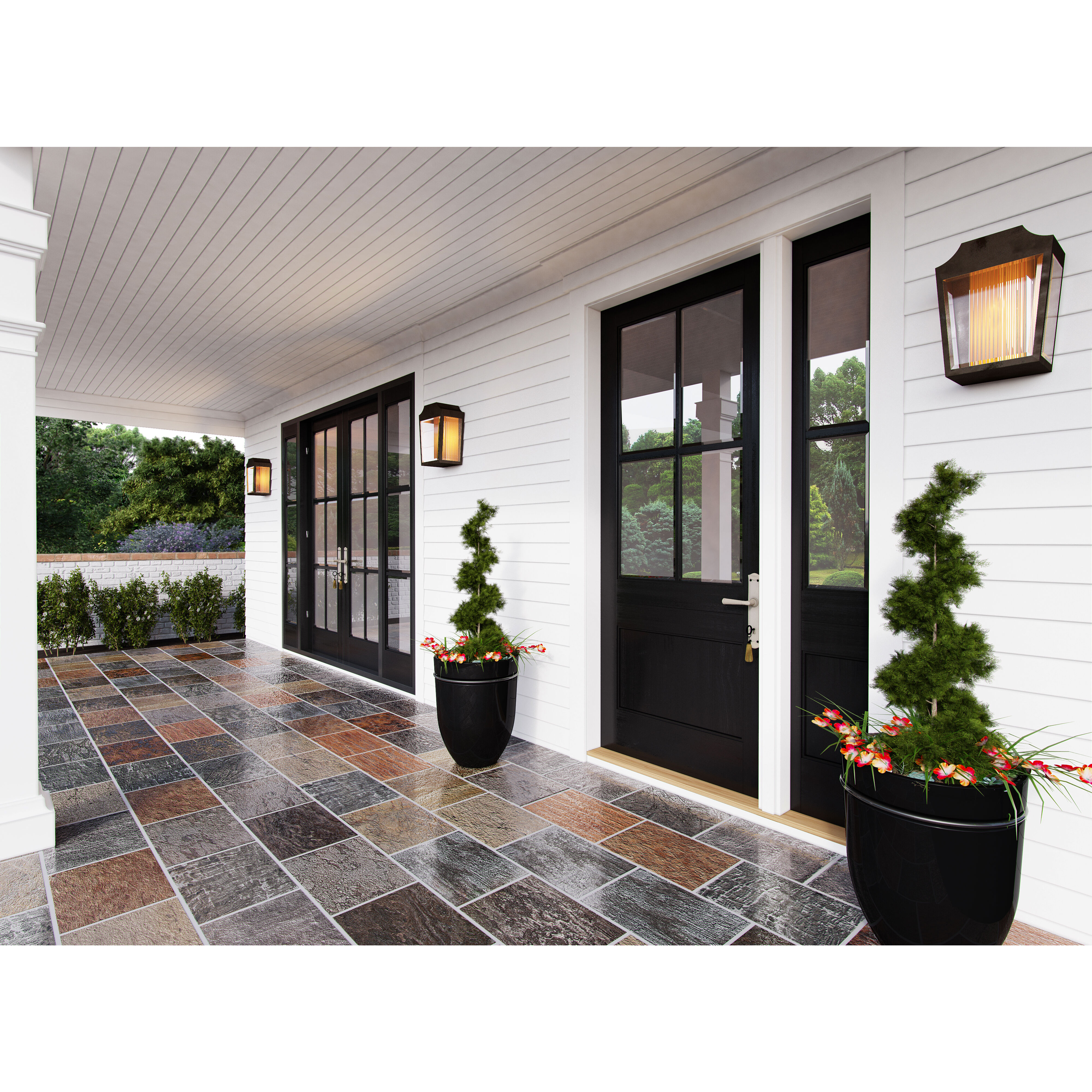 Villa LED LED 12.25 inch Anthracite Outdoor Wall Lantern