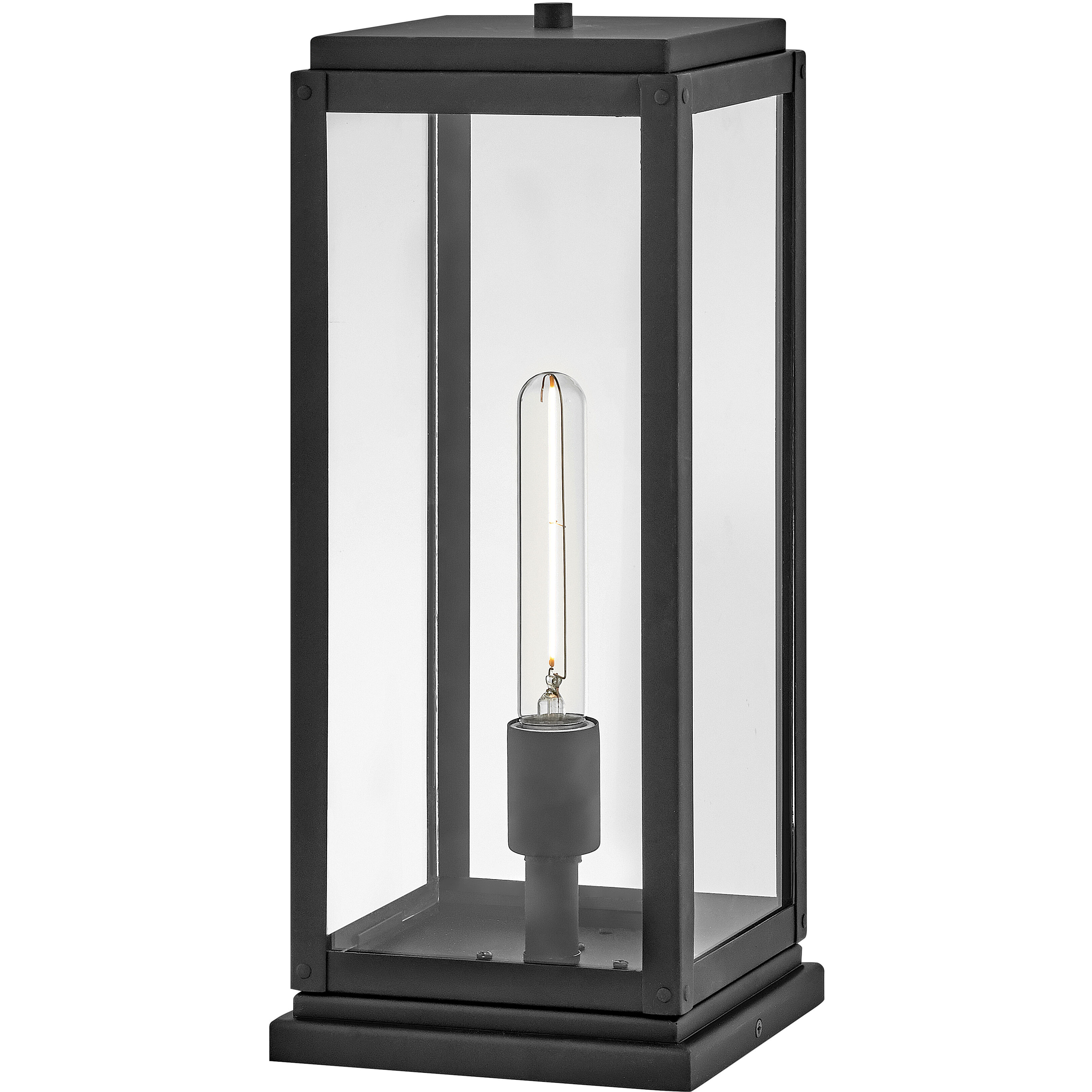 Estate Series Max 1 Light 17 inch Black Outdoor Pier Mount