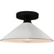 Radiance LED 11.75 inch Bisque and Matte Black Semi Flush Ceiling Light