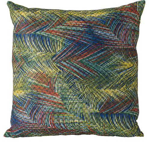 Abstract Leaf 18 X 5 inch Multi-Color Accent Pillow