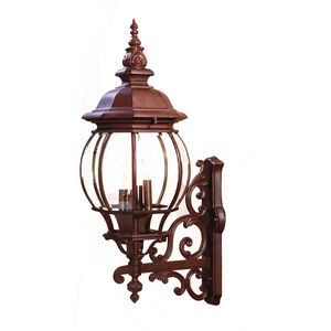 Chateau 4 Light 31 inch Burled Walnut Exterior Wall Mount