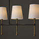 Hollis 5 Light 48 inch Matte Black with Hammered Gold Island Light Ceiling Light