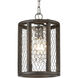 Renaissance Invention 1 Light 8 inch Aged Wood with Weathered Zinc Mini Pendant Ceiling Light