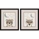 Animals Collection Dark Espresso Wood Framed Art