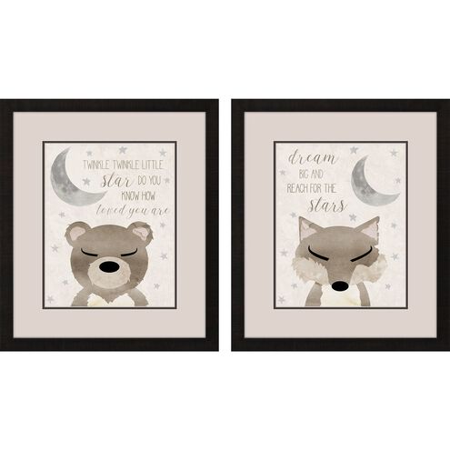 Animals Collection Dark Espresso Wood Framed Art